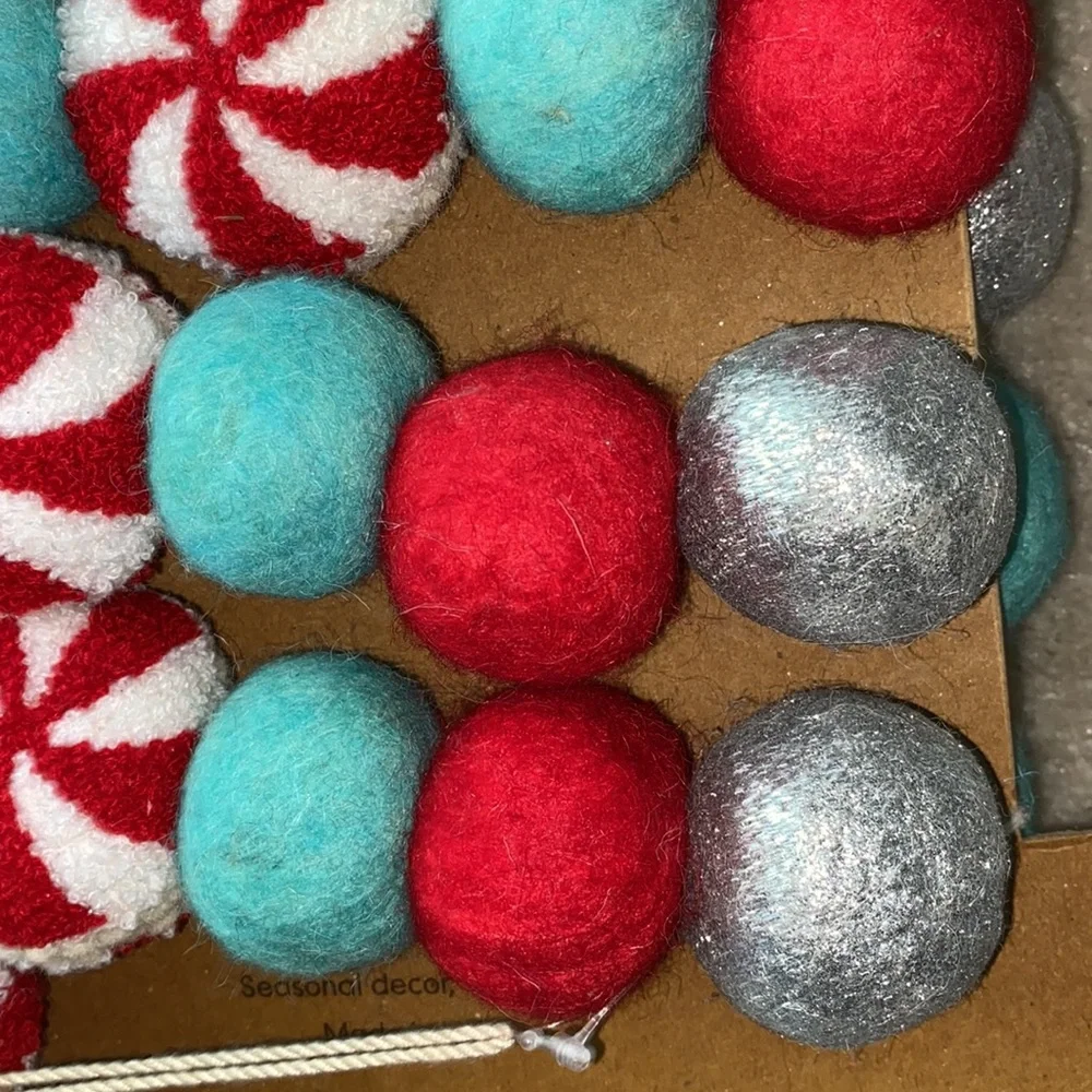 NEW holiday pom pom garland- large size